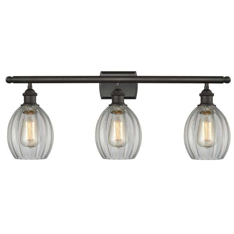 Innovations Lighting Eaton 3 Light 26" Wide Bathroom Vanity Light - Oiled Rubbed Bronze / Clear Fluted