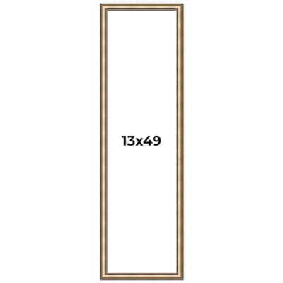 13x49 Frame Gold Solid Wood Shadow Box Width 1.5 Inches | Interior Frame Depth 2 3/8 Inches