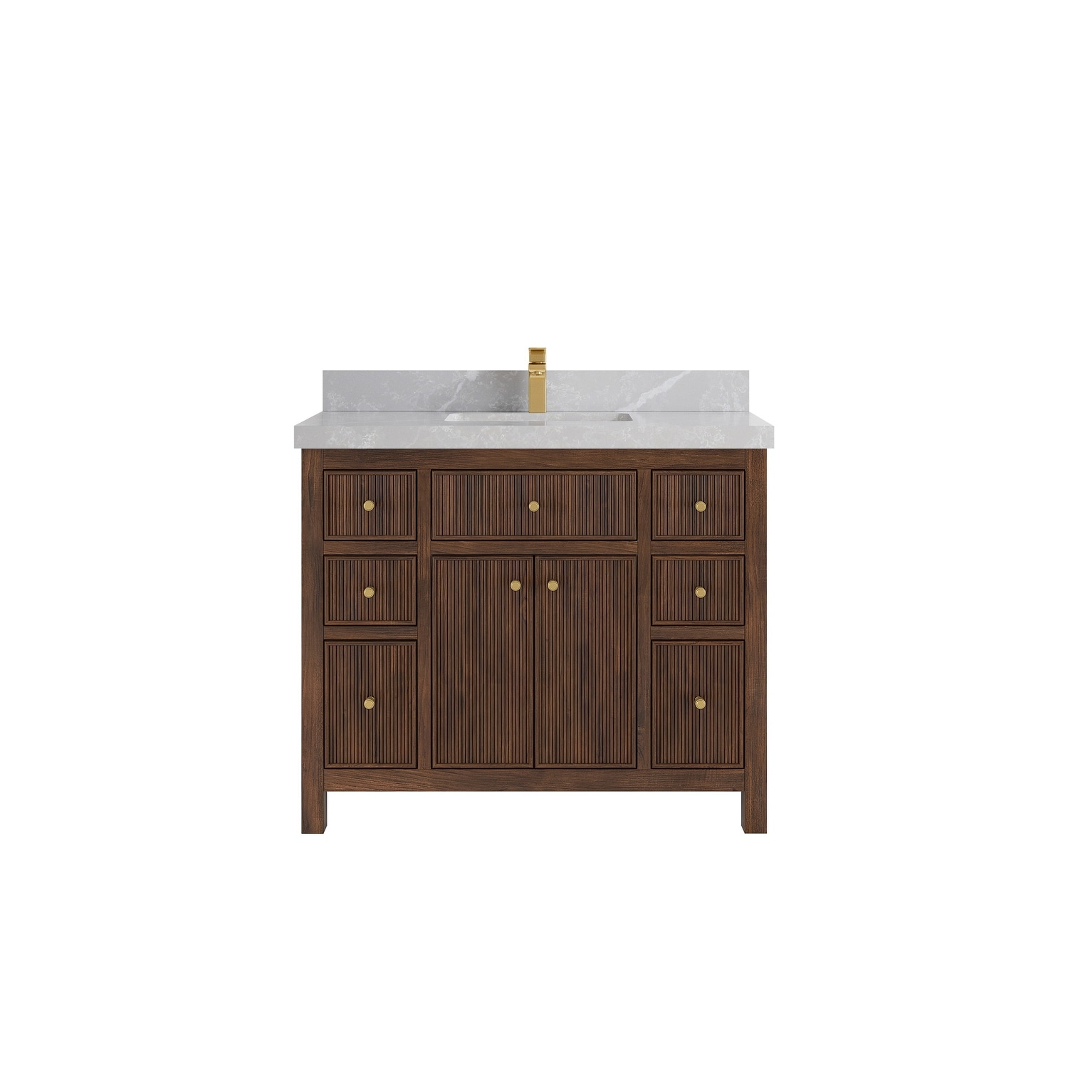 Willow Collections 42 in. W x 22 in. D Sonoma Teak Single Sink Bathroom Vanity with Countertop