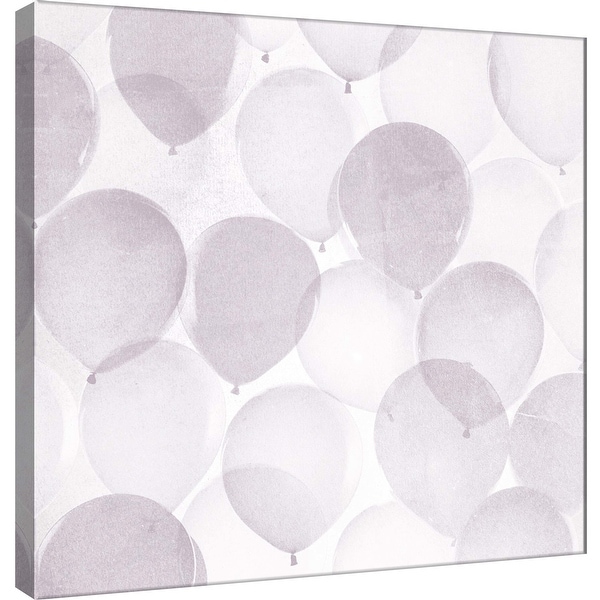 PTM Images 9-101178 PTM Canvas Collection 12" x 12" - "Airy Balloons in Grey B" Giclee Celebrations Art Print on Canvas