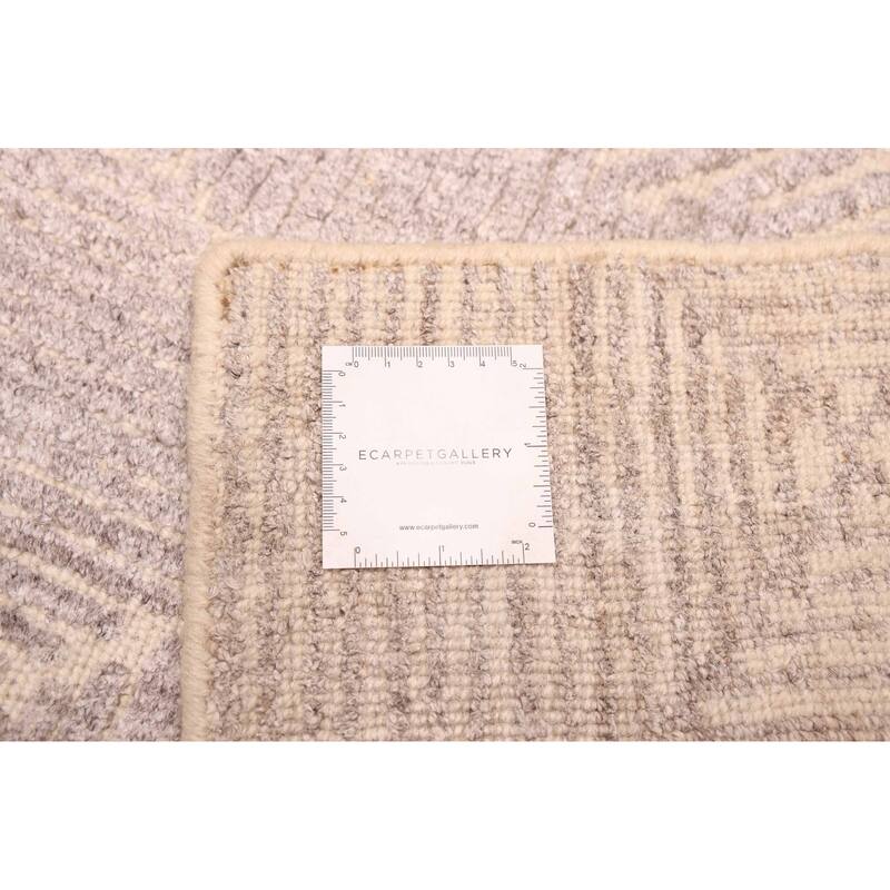 ECARPETGALLERY Hand Loomed Elysian Light Grey Rug - 8'0 x 10'0