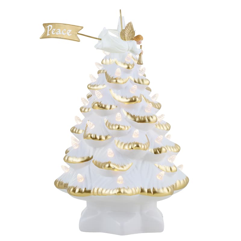 14" Animated Nostalgic Ceramic Tree - Angel