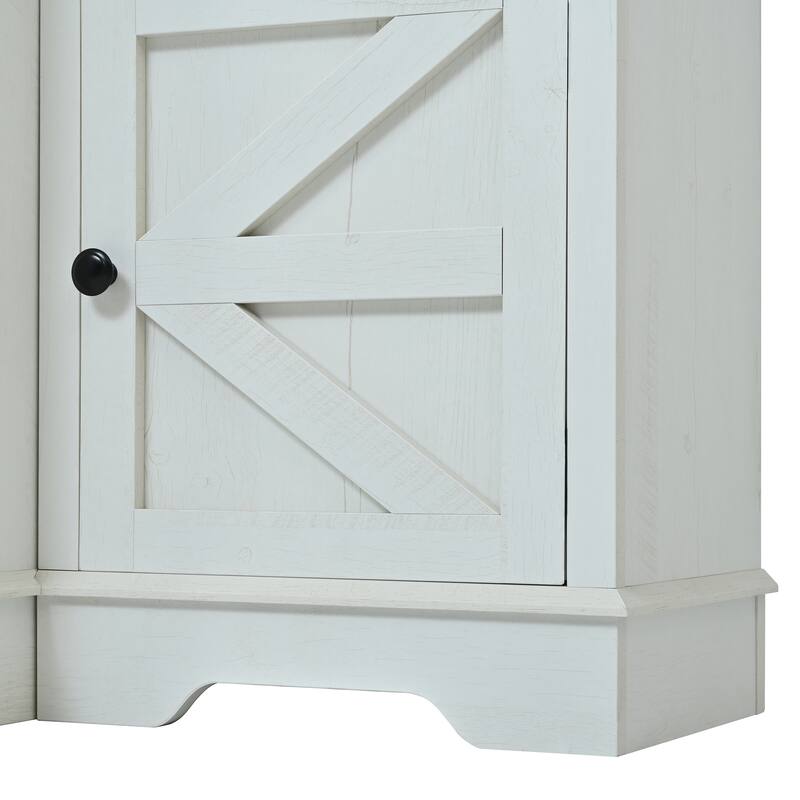 4-Piece Entertainment Center Wall Unit Set with Bridge for TVs Up to 70'', TV Stand W/Adjustable Shelves, Large Media Console