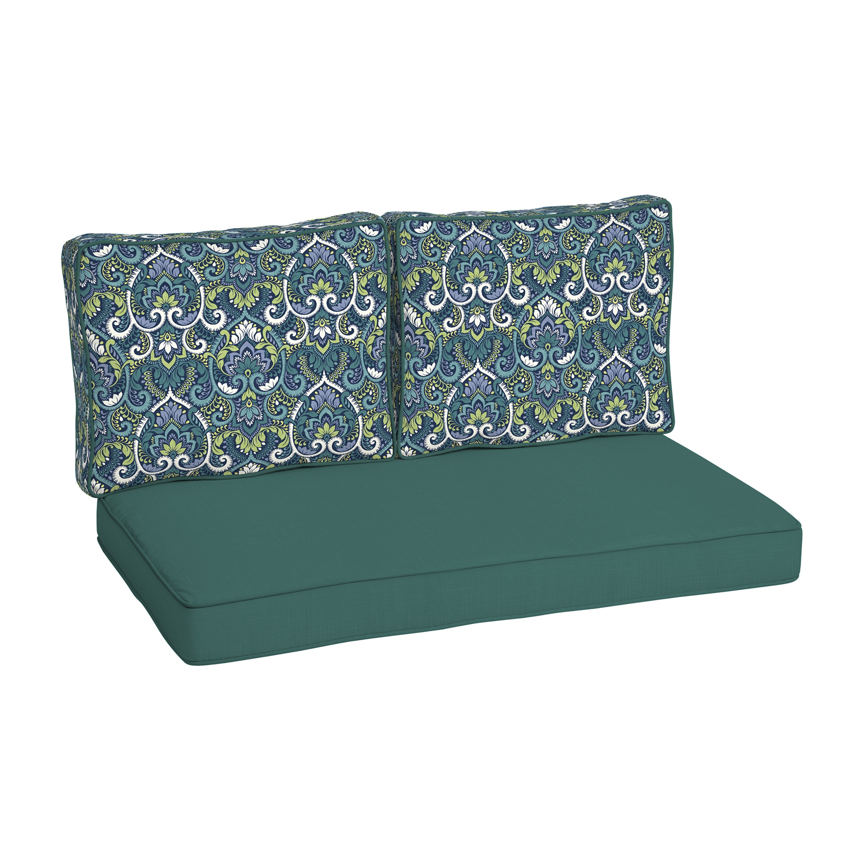 Outdoor loveseat shop cushion set