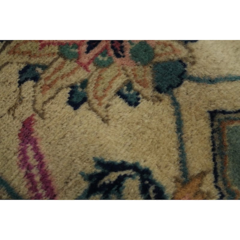 Hand Knotted Oriental 100% Wool Carpet Traditional All-Over Beige & Ivories Tabriz Area Rug - 12' 6'' X 10' 11''