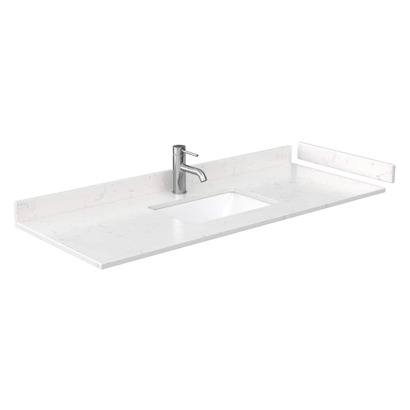 Beckett 54-Inch Transitional Marble Top Single Vanity