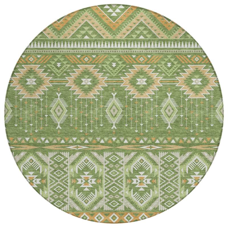 HomeRoots Aztec Transitional Rectangle Outdoor Rug