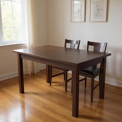 HomeRoots 48" Raw Umber Solid Wood Dining Table - 48.00 in. x 30.00 in. x 27.00 in.