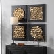 preview thumbnail 7 of 6, Uttermost Boaz Gold Wall Decors (Set of 2)