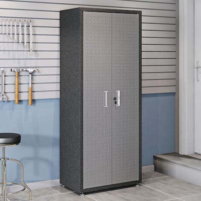 Fortress Grey Metal 75.4-inch 4-shelf Garage Cabinet