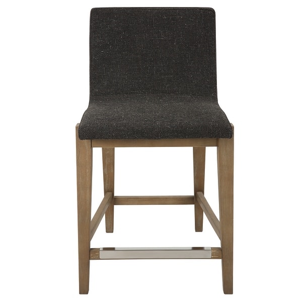 slide 2 of 7, Uttermost Klemens Chocolate Counter Stool - 20"W x 38.5"H x 23"D