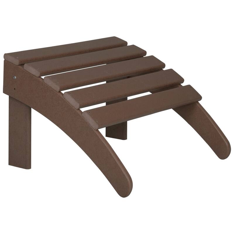 Polytrends Laguna Hdpe All Weather Outdoor Patio Foldable Adirondack Chairs With Ottomans (5-Piece Set)