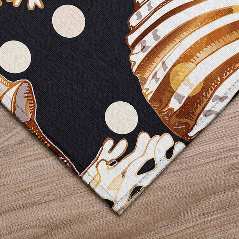 Indoor/ Outdoor Surfside Coral Shells Washable Rug New