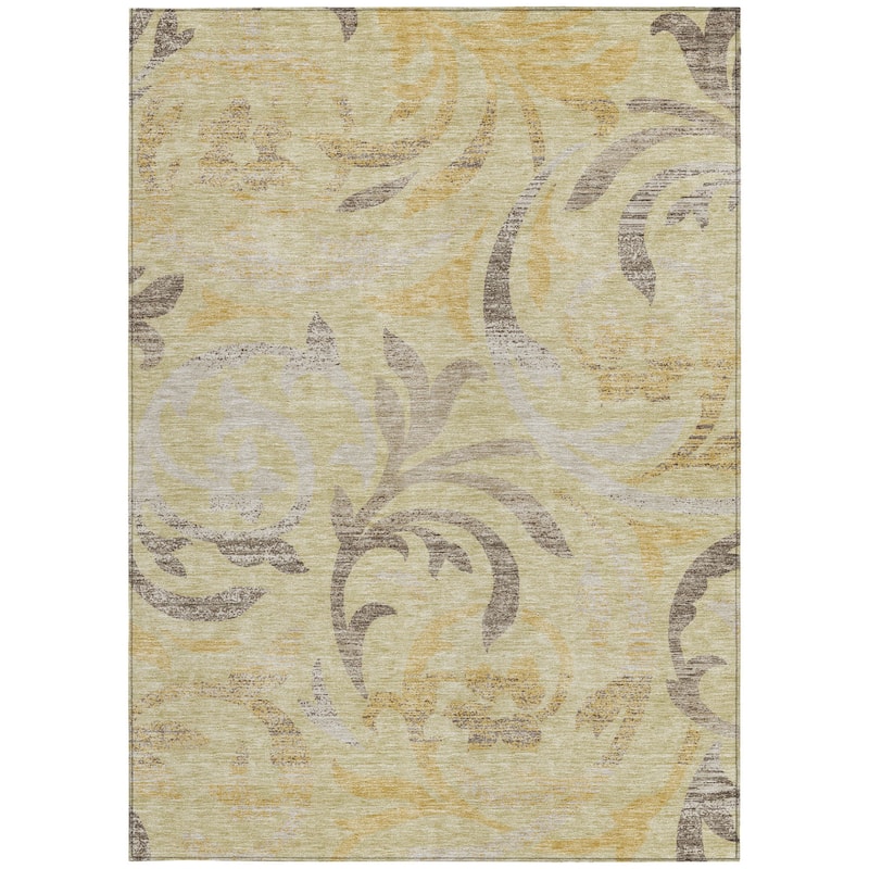 HomeRoots Floral Transitional Rectangle Outdoor Rug