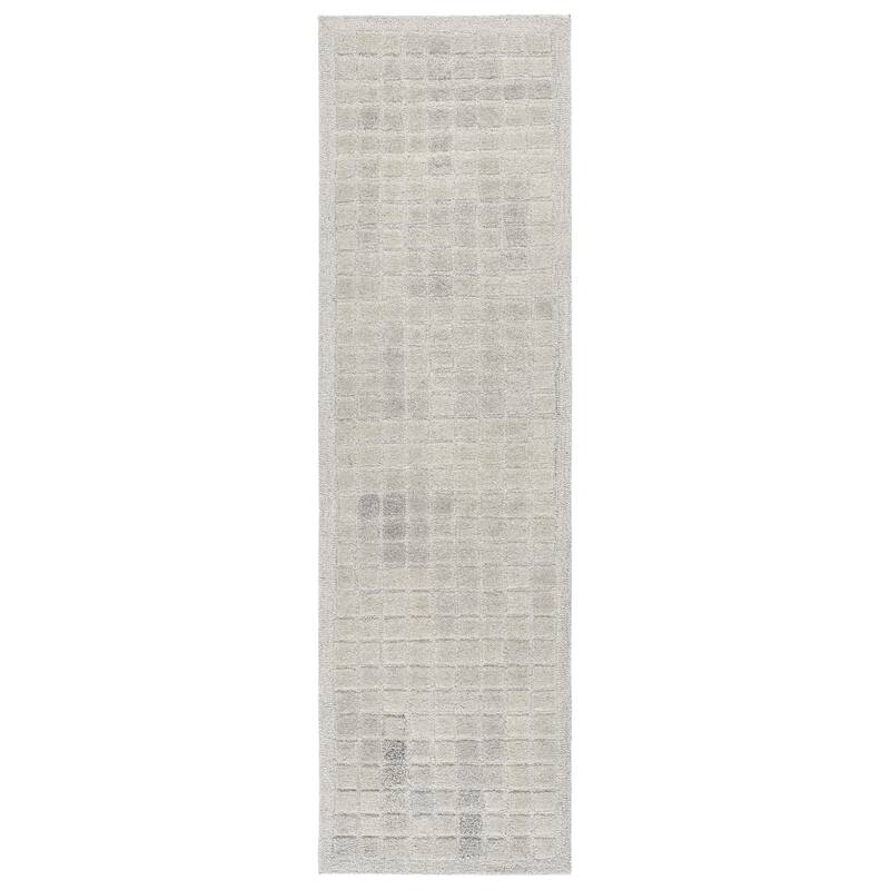 SAFAVIEH Handmade Ebony Rolande Wool Rug - 2'3" x 8' Runner - Grey