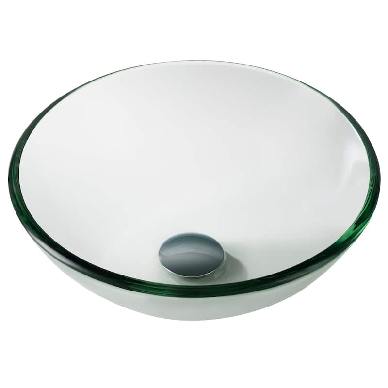 Kraus 14" Clear Glass Vessel Bathroom Sink Only