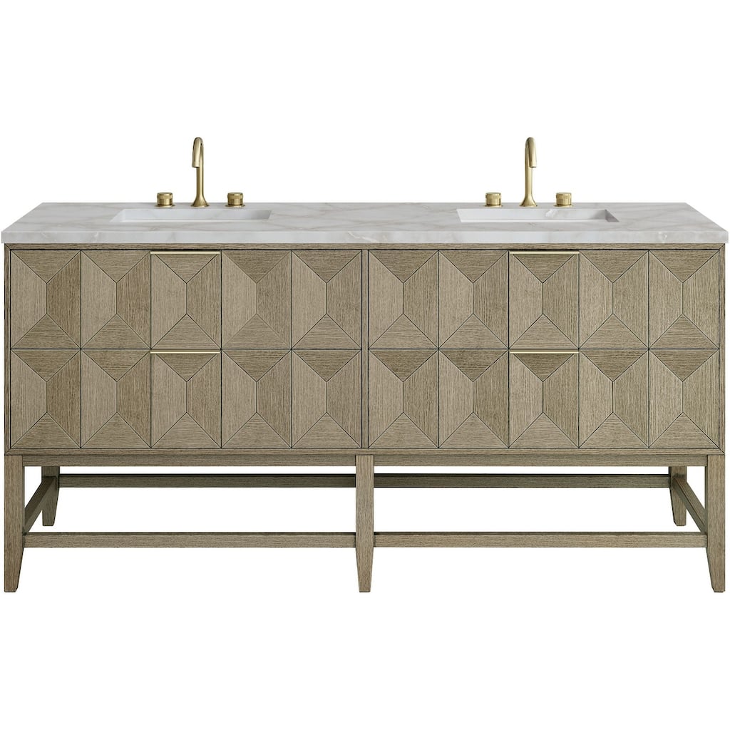 James Martin Vanities D100-V72-FVSL Emmeline 72" Free Standing Double