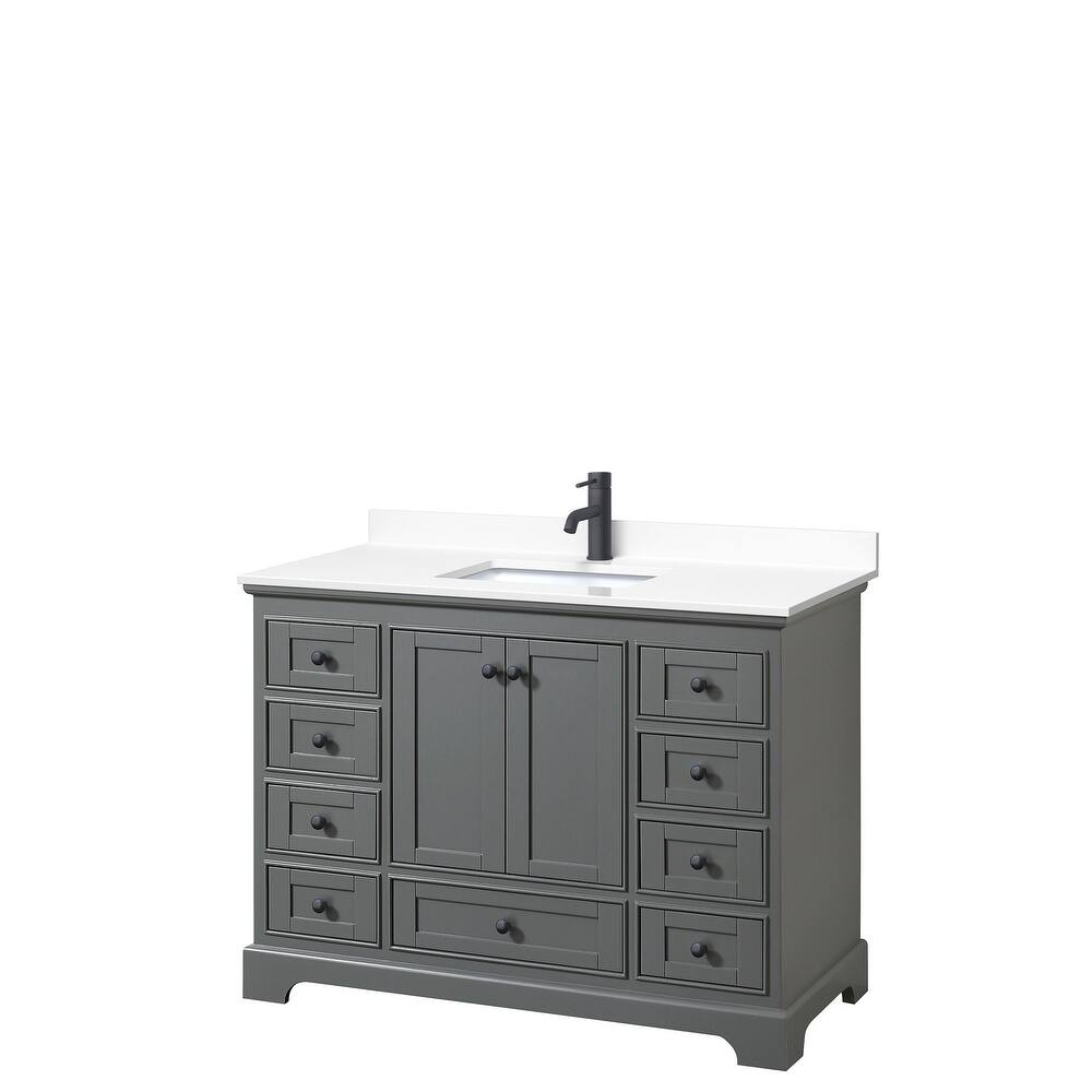 Deborah 48-inch Single Vanity, Cultured Marble Top