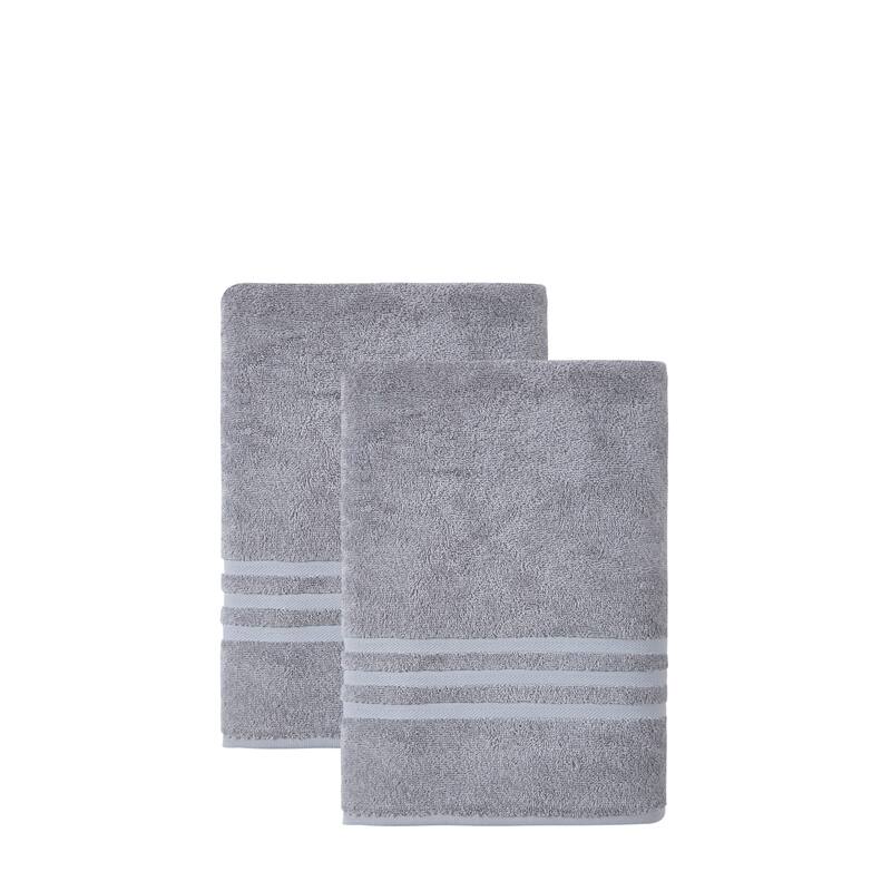 Ozan Premium Home 100% Turkish Cotton Sienna Luxury Collection Bath Towels (Set of 2) - Grey