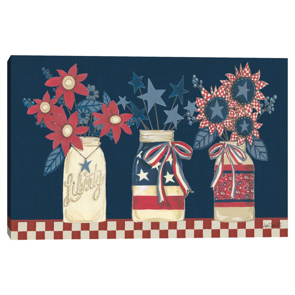 American Country Jars by Anne Tavoletti Canvas Art Print