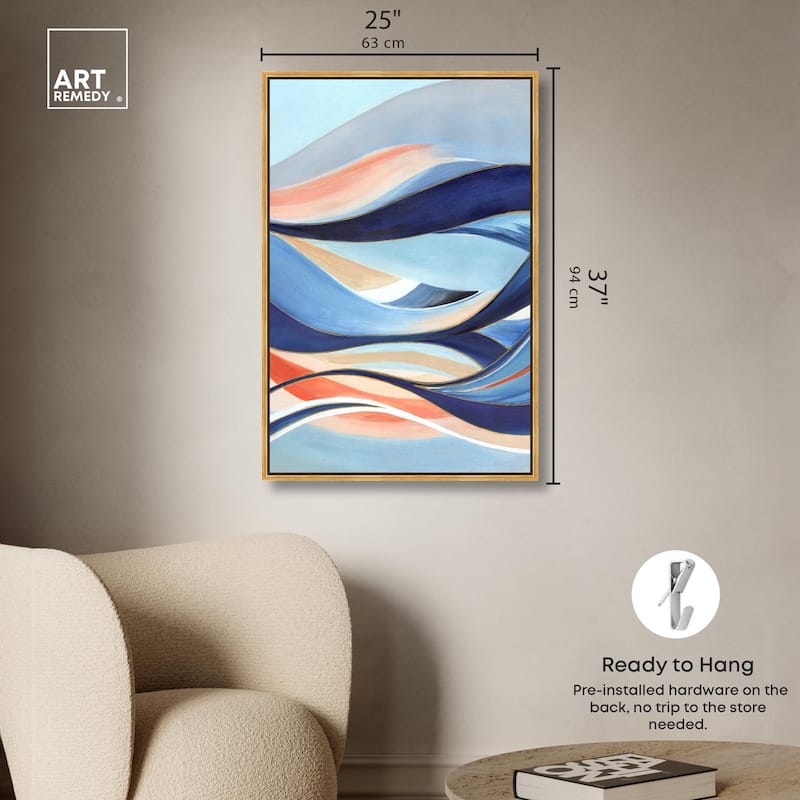 Glowing Blue I Canvas by Art Remedy