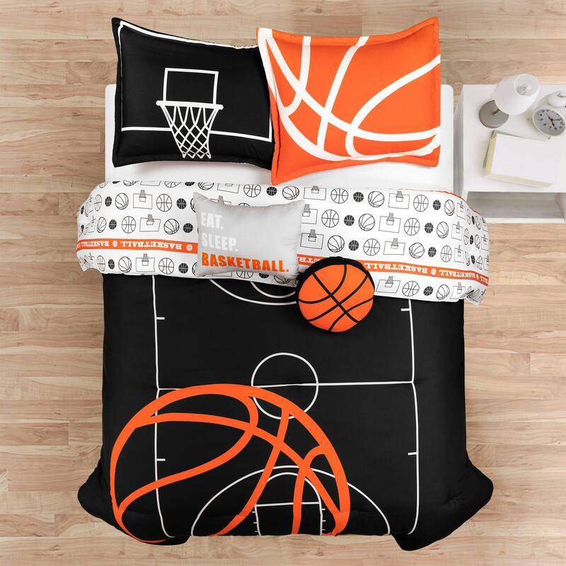 Lush Decor Basketball Game Reversible Oversized Comforter Set