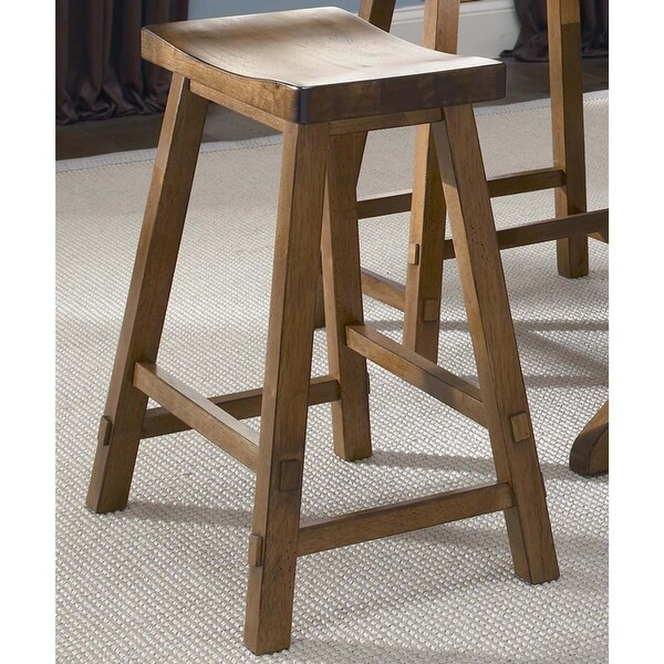 The Gray Barn Mendosa Tobacco Sawhorse Bar Stool. Opens flyout.