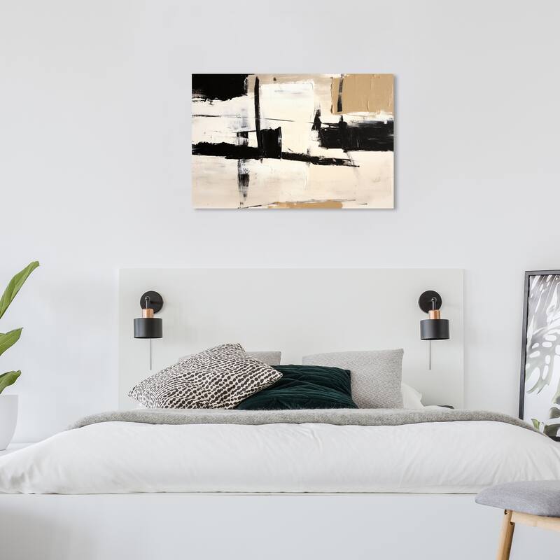 Wynwood Studio Canvas Abstract Warehouse Builders White and Cream White Modern & Contemporary Wall Art Canvas Print - 36 x 24