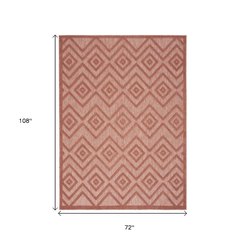 HomeRoots Contemporary Rectangle Outdoor Rug - 6' X 9'