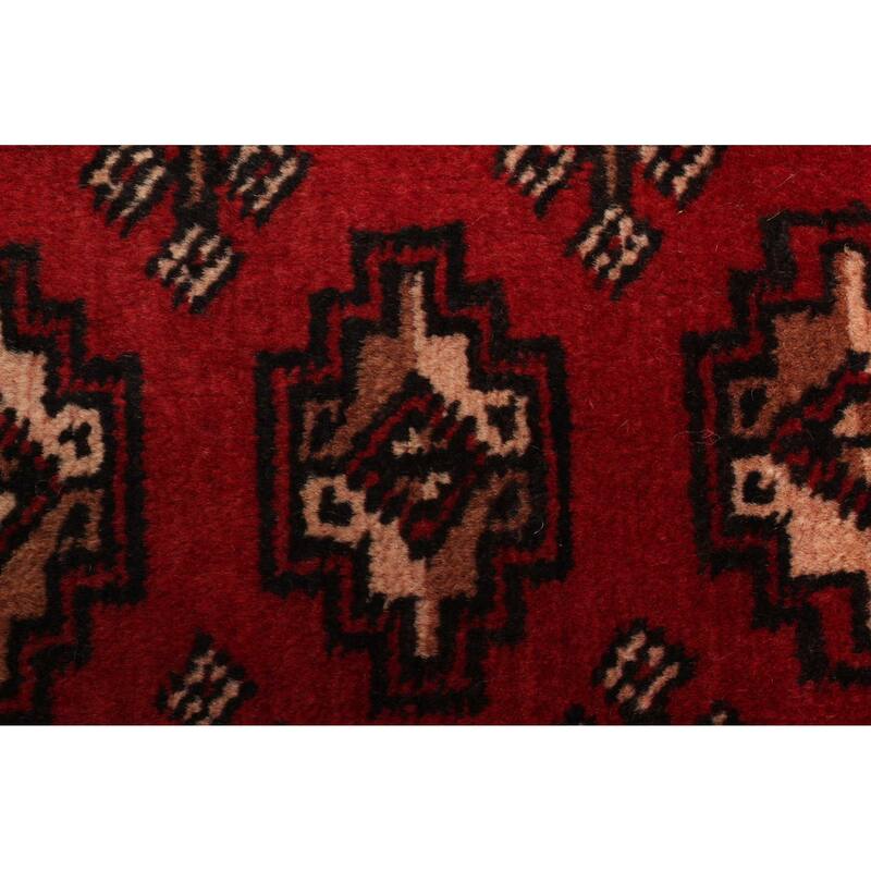 ECARPETGALLERY Hand-knotted Baluch Red Wool Rug - 3'3 x 6'7