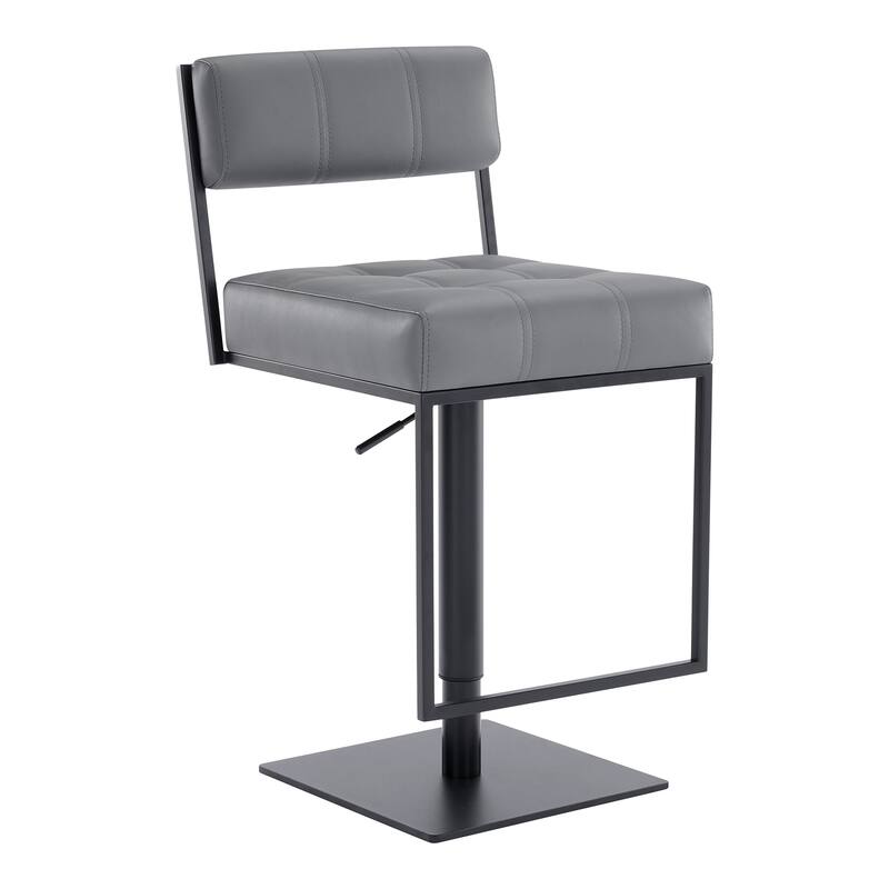 Michele Modern Upholstered Adjustable Height Swivel Barstool