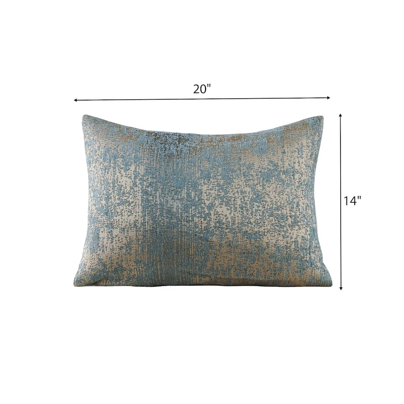 2-Piece Jacquard Chenille Zippered Lumbar Pillow Cover Set