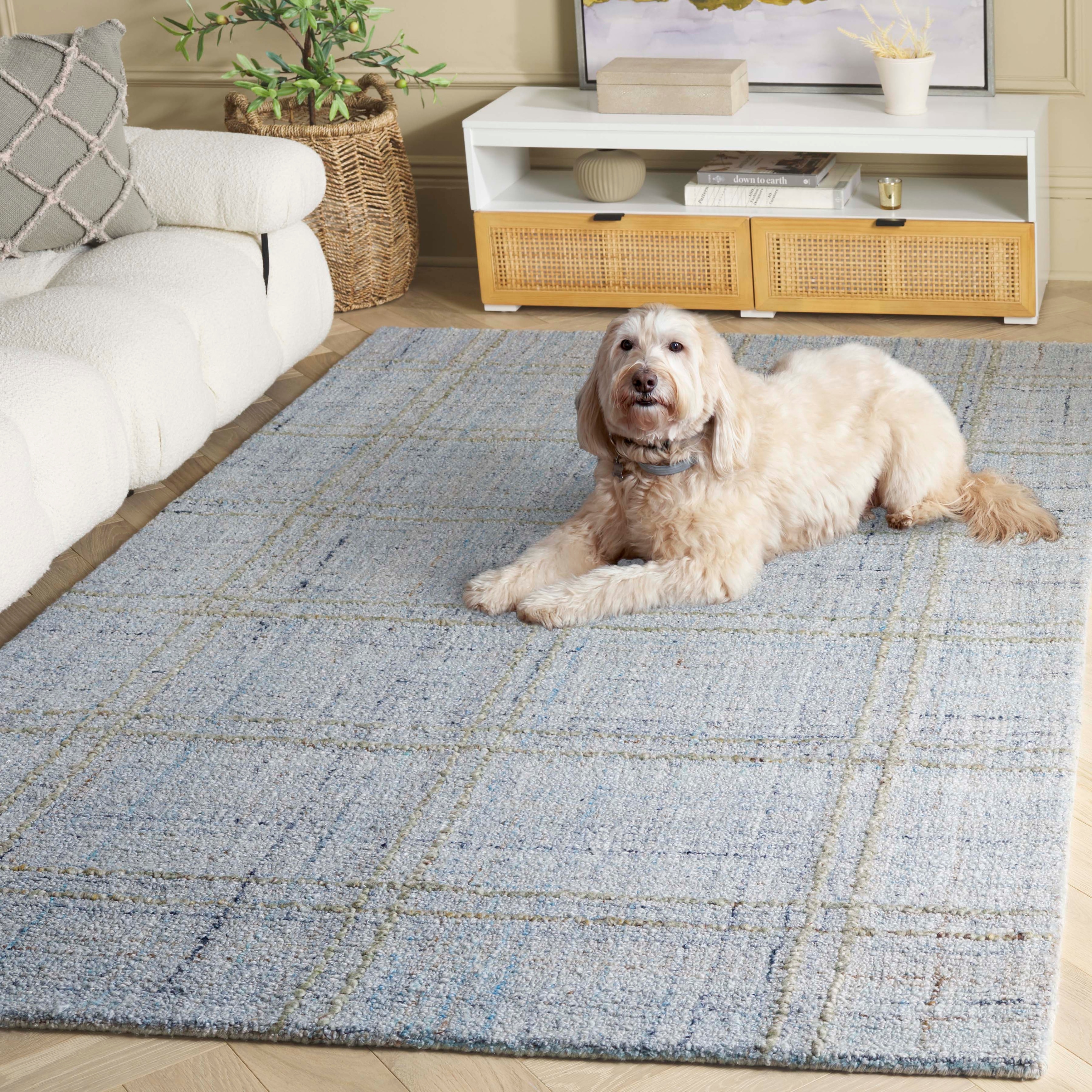 ラグ・カーペット USED YACHT RUG SAFAVIEH Handmade Abstract Alanah Contemporary Plaid Rug