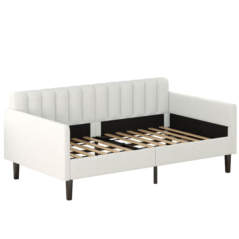 Epiphyllum Modern Twin Size Daybed with Ribbed Tufted Backrest byChristopher Knight Home