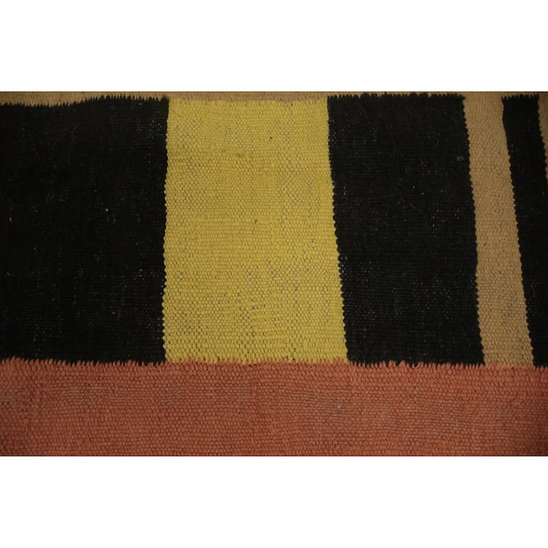 Hand Woven Oriental 100% Wool Carpet Southwestern Tribal Multi-Colored Kilim Area Rug - 12' 1'' X 8' 6''