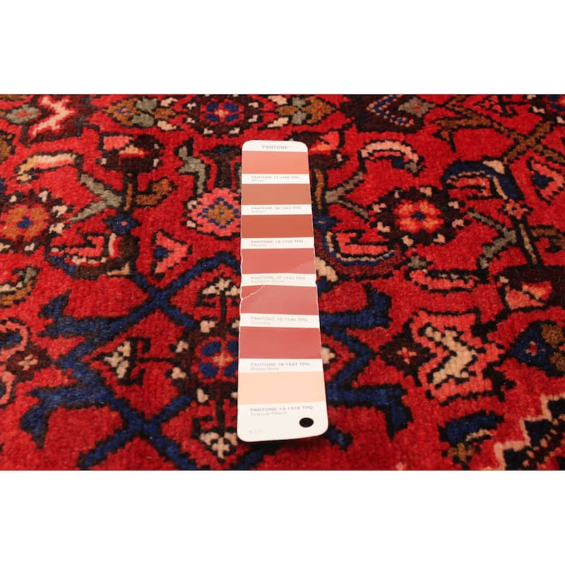 ECARPETGALLERY Hand-knotted Andelz Red Wool Rug - 3'8 x 10'1