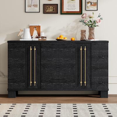 Traditional Style Sideboard with Adjustable Shelves