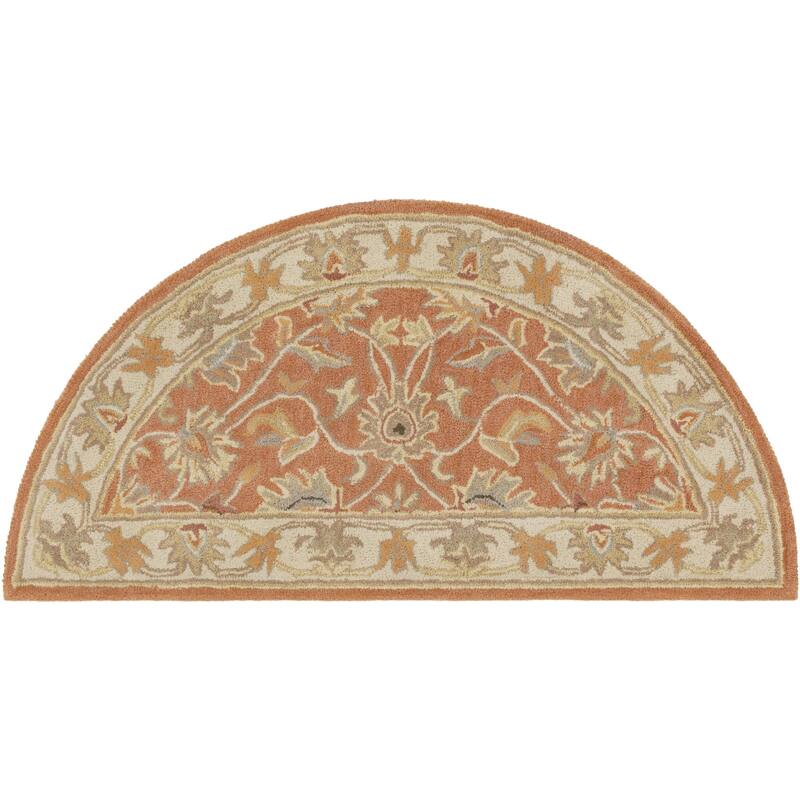 Livabliss Caesar Updated Traditional Border Area Rug. - 2' x 4' - Rust - Hearth