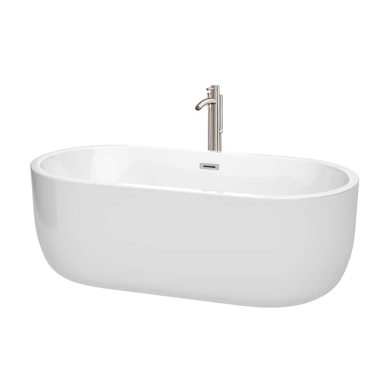 Wyndham Collection Juliette 67" Freestanding Acrylic Soaking Tub with