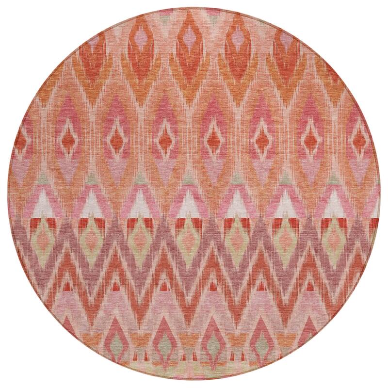 Machine Washable Indoor/ Outdoor Chantille Geometric Boho Rug