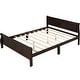 preview thumbnail 27 of 76, Classic Wood Platform Bed with Headboard and Footboard, Solid Wood Bed Frame, Easy to Assemble, No Box Spring Needed Espresso - Full