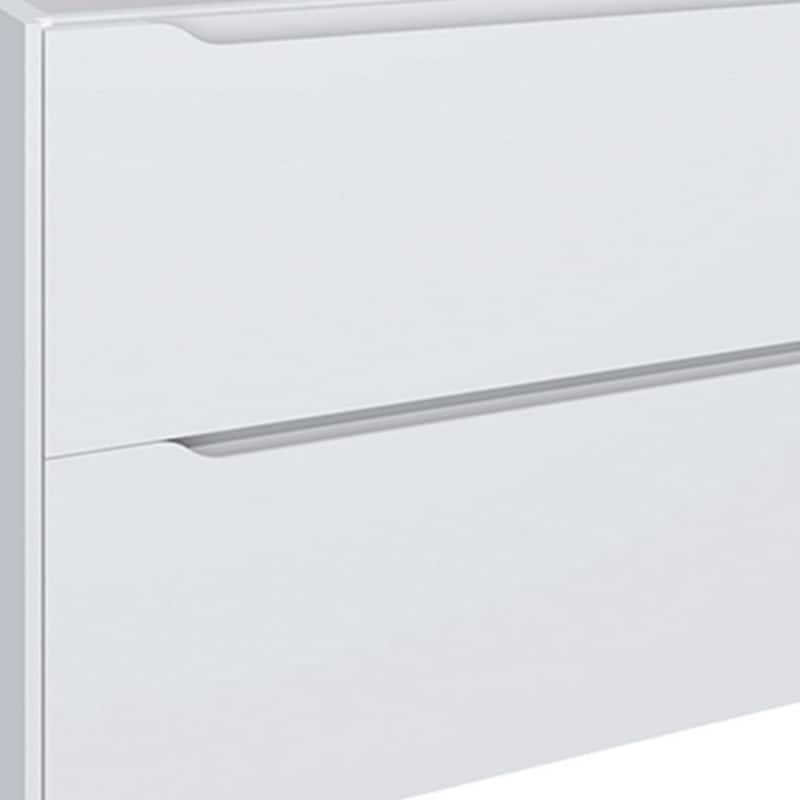 HomeRoots 48" White Wood Floating Bathroom Vanity With White Sink And Two Drawers - 48.00 in. x 18.00 in. x 19.00 in.