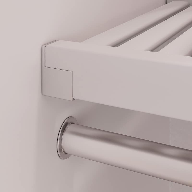 John Louis Home Solid Wood Walk-In Closet System with 2-Drawers and Doors White