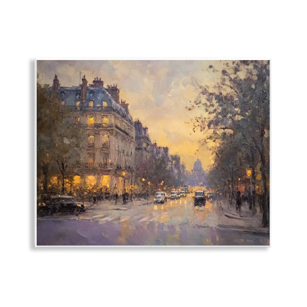 Stupell Vintage City Street View Wall Plaque Art Design By Petal Prints Design