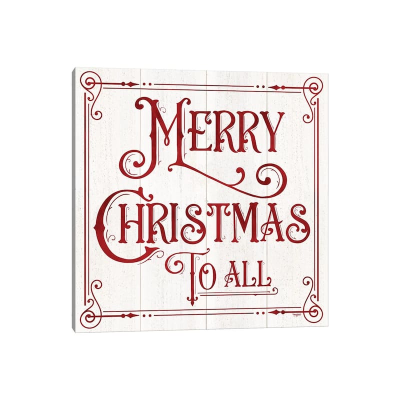iCanvas "Vintage Christmas Signs IV-Merry Christmas" by Tara Reed Canvas Print