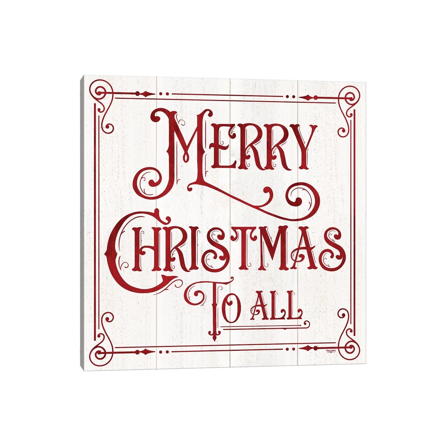 iCanvas "Vintage Christmas Signs IV-Merry Christmas" by Tara Reed Canvas Print