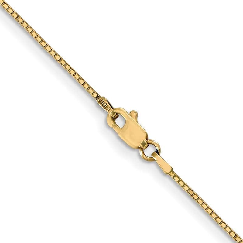 Curata 10k Yellow Gold 9-inch 0.75mm Box Chain Anklet Ankle Bracelet for Women