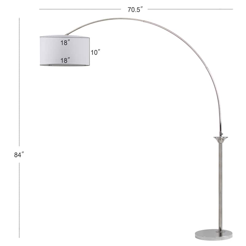 SAFAVIEH Lighting 84-inch Mira Arc Floor Lamp - 70.5" W x 18" L x 84" H