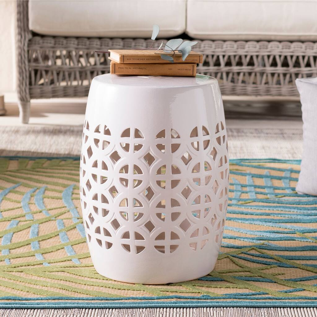 Livabliss Akio Ceramic/Porcelain Outdoor Stool