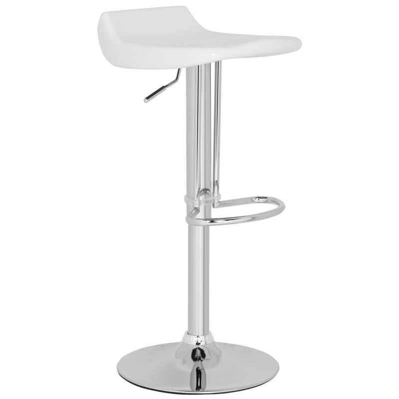 SAFAVIEH Erica White Adjustable 24-32-inch Bar Stool - 15.2" x 16.3" x 25.6" - 15Wx16Dx34H